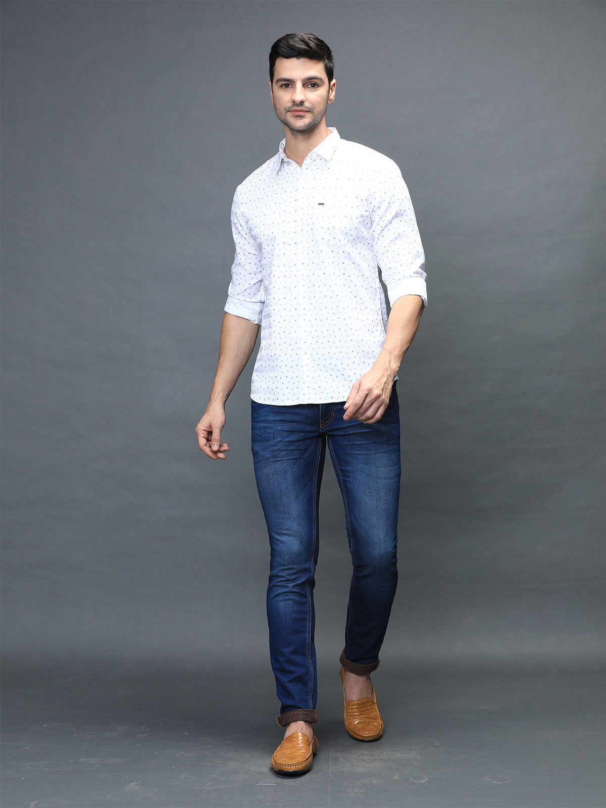 Men Slim Fit Printed Shirt