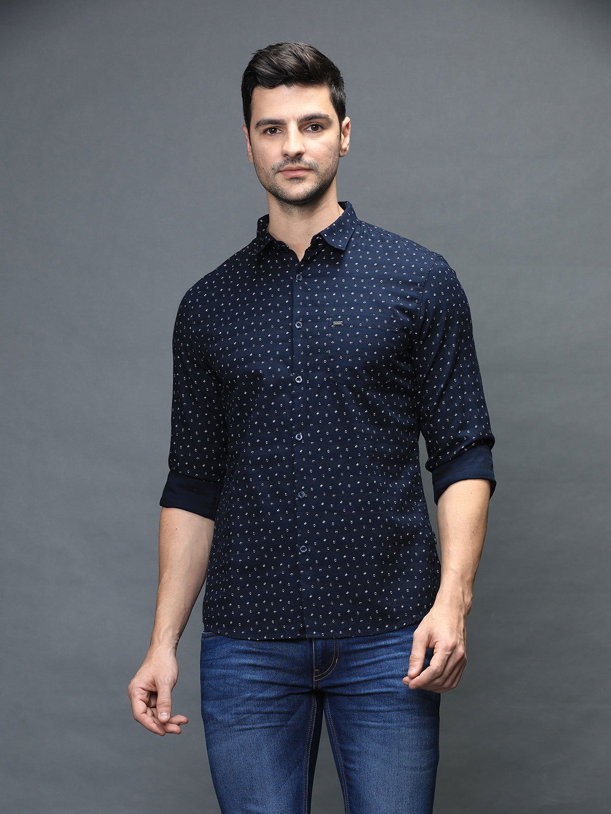 Men Slim Fit Printed Shirt