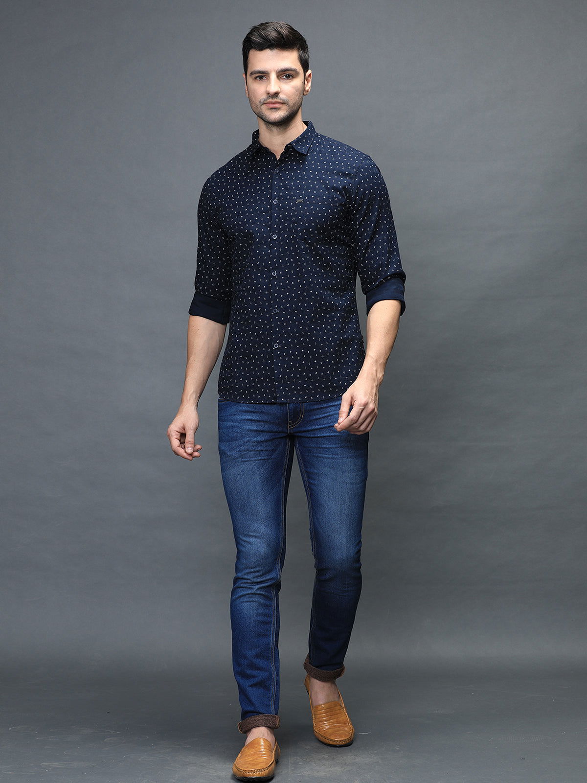 Men Slim Fit Printed Shirt