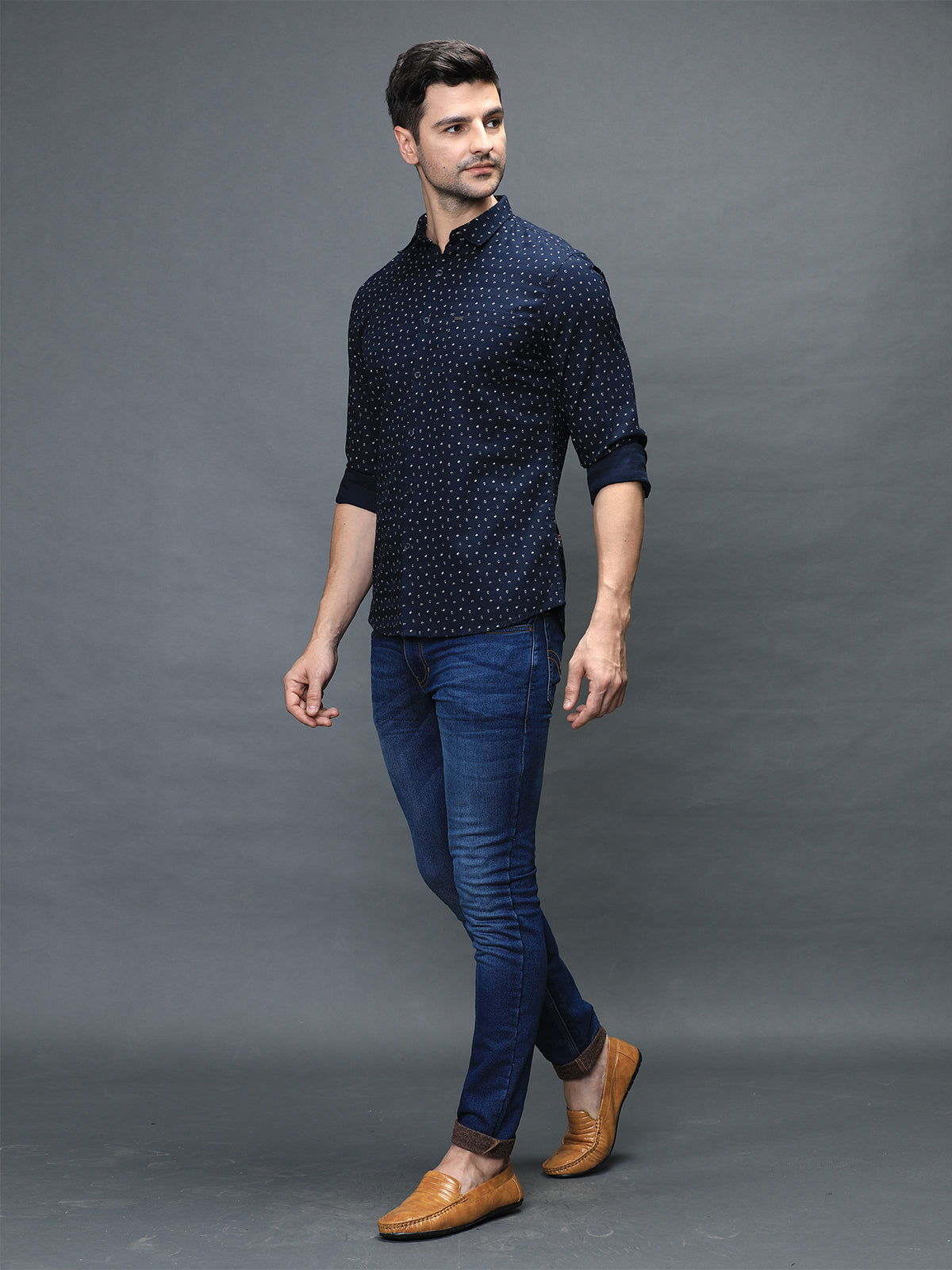 Men Slim Fit Printed Shirt