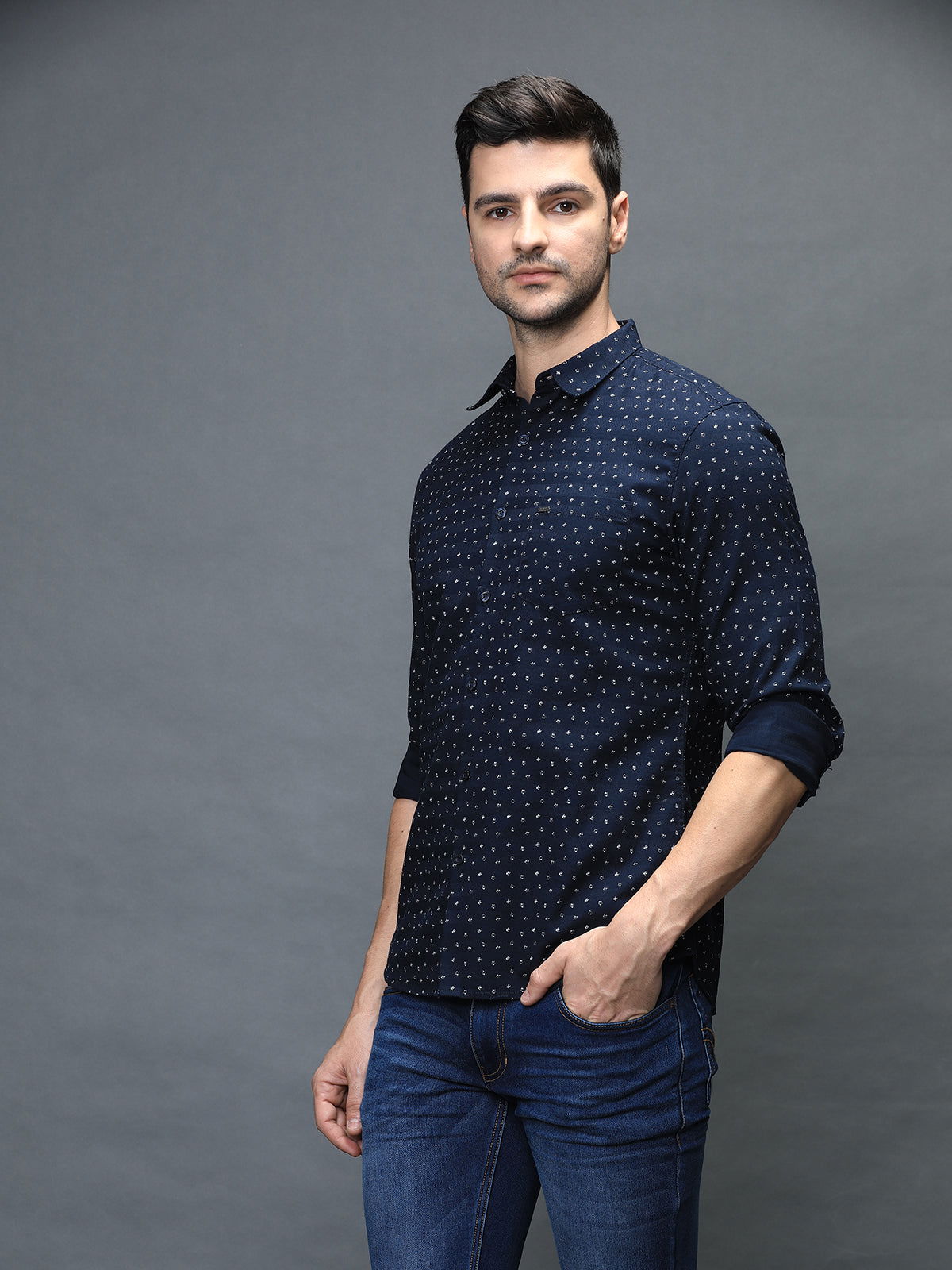 Men Slim Fit Printed Shirt