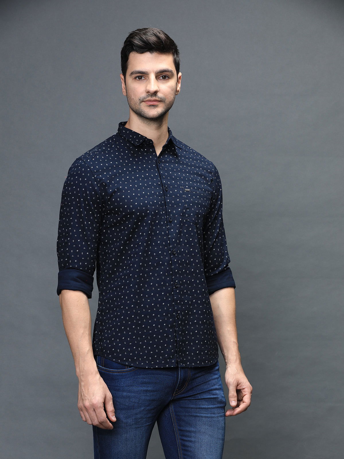 Men Slim Fit Printed Shirt