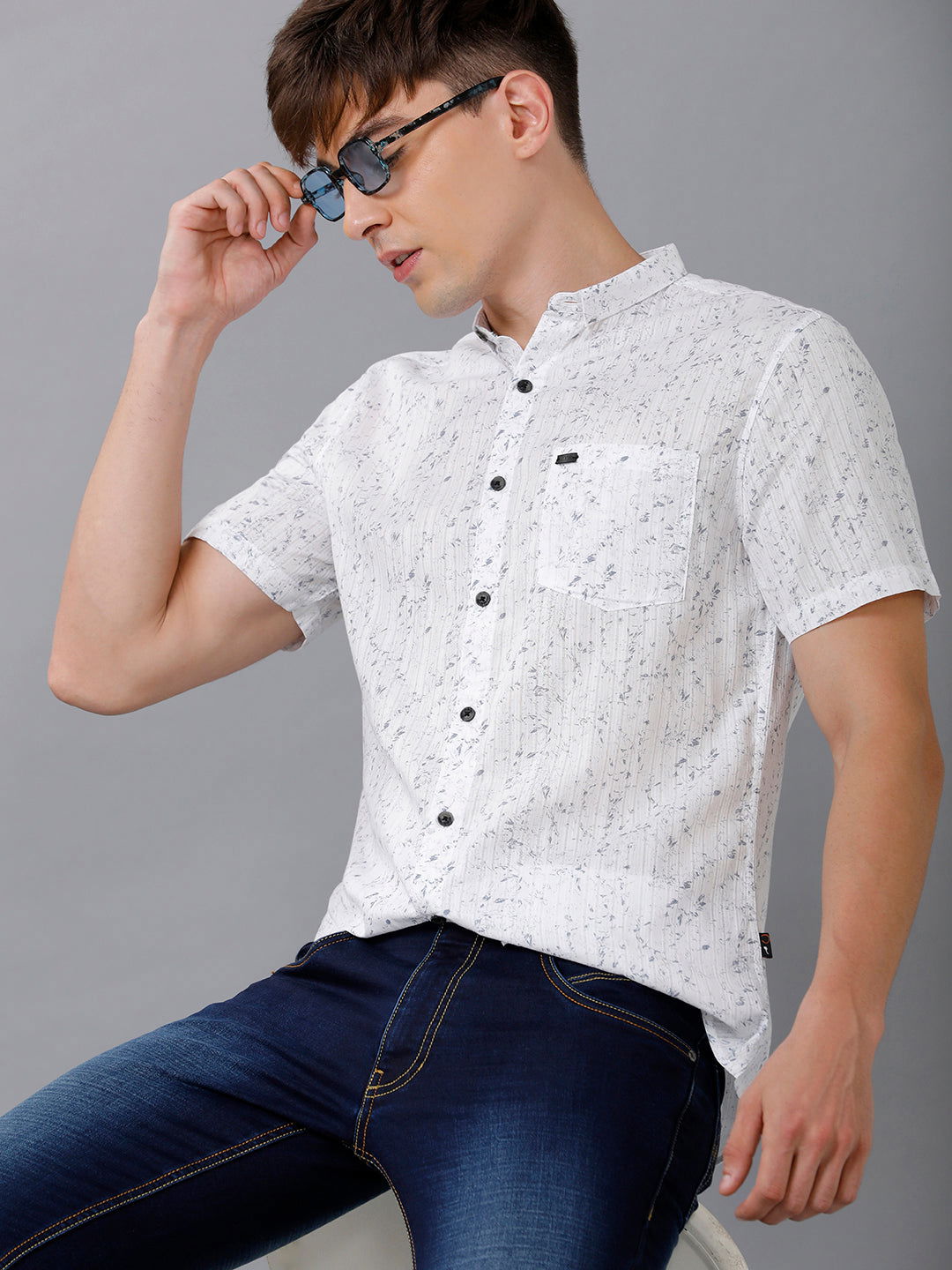 Men Slim Fit Printed Shirt