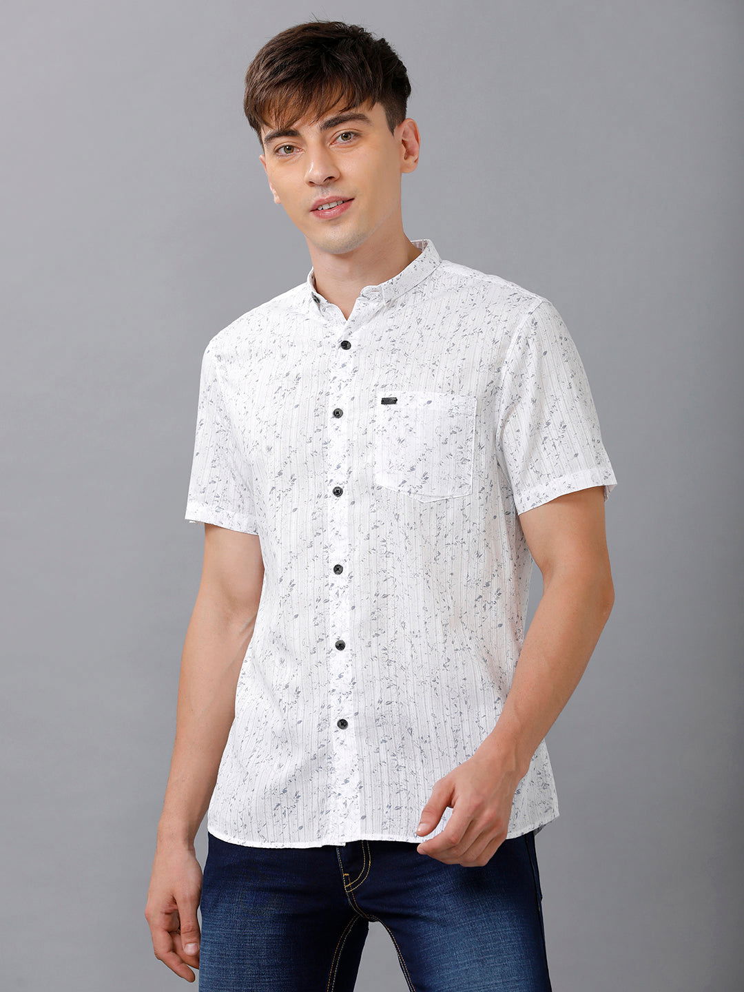 Men Slim Fit Printed Shirt