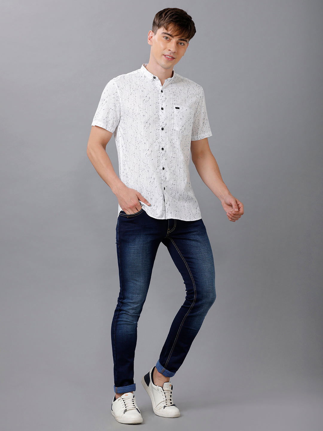 Men Slim Fit Printed Shirt