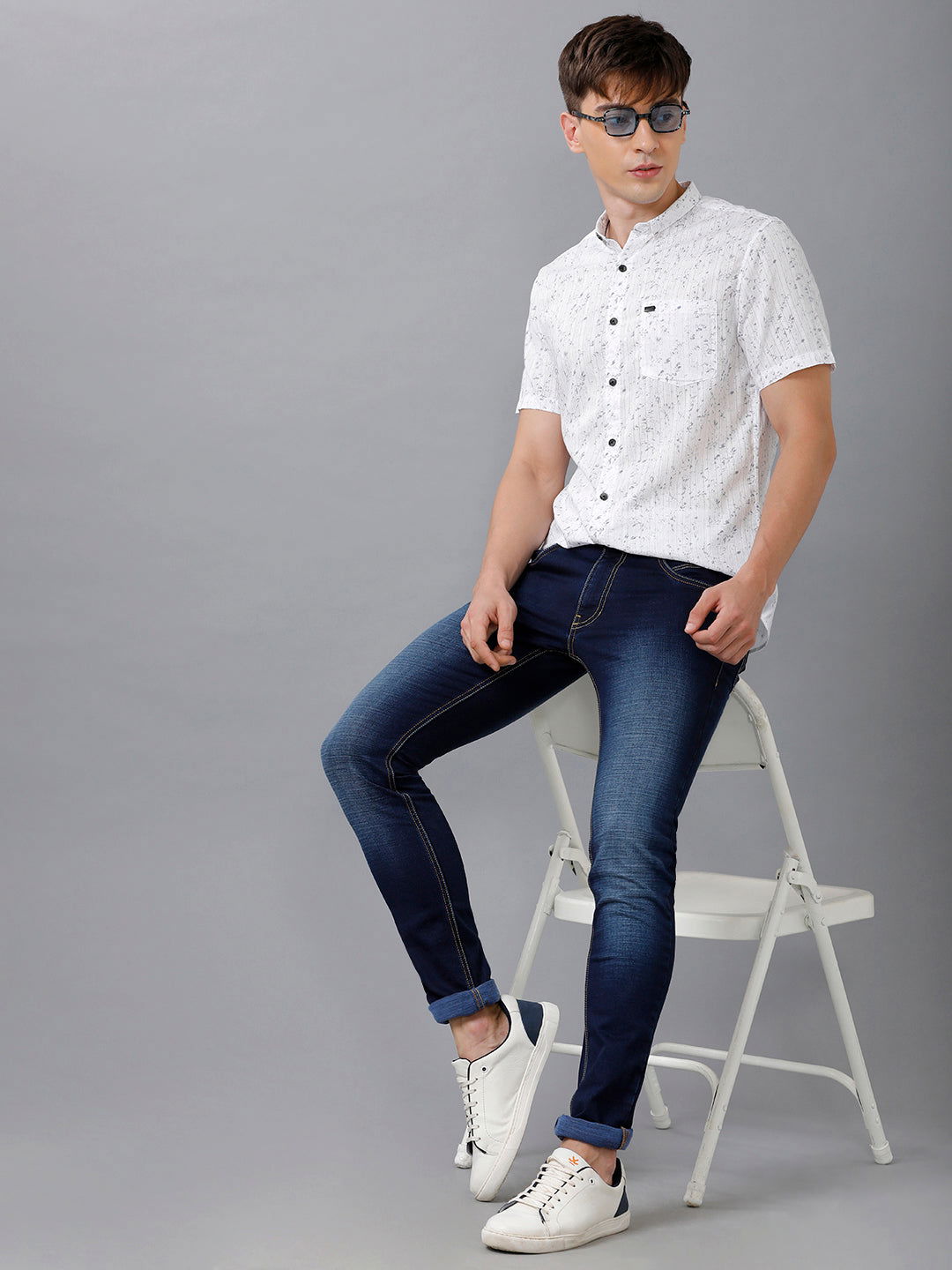 Men Slim Fit Printed Shirt