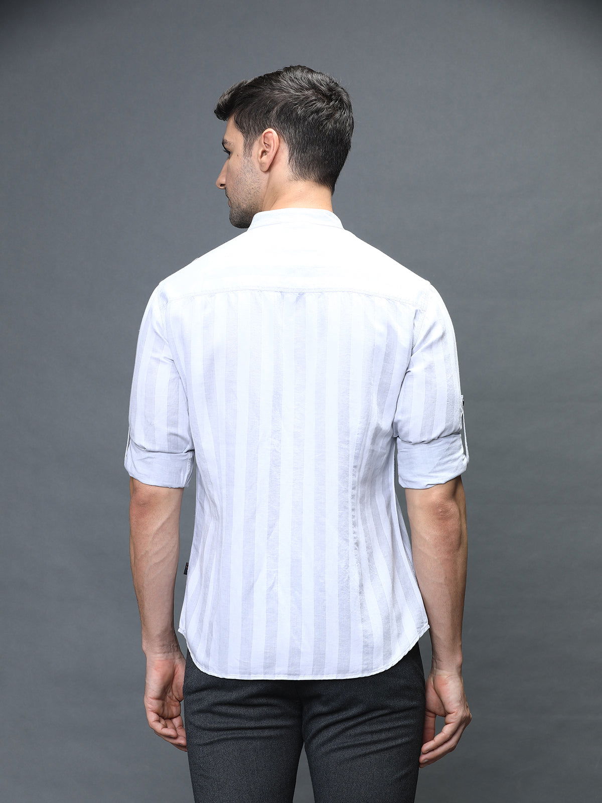 Men Slim Fit Stripe Shirt