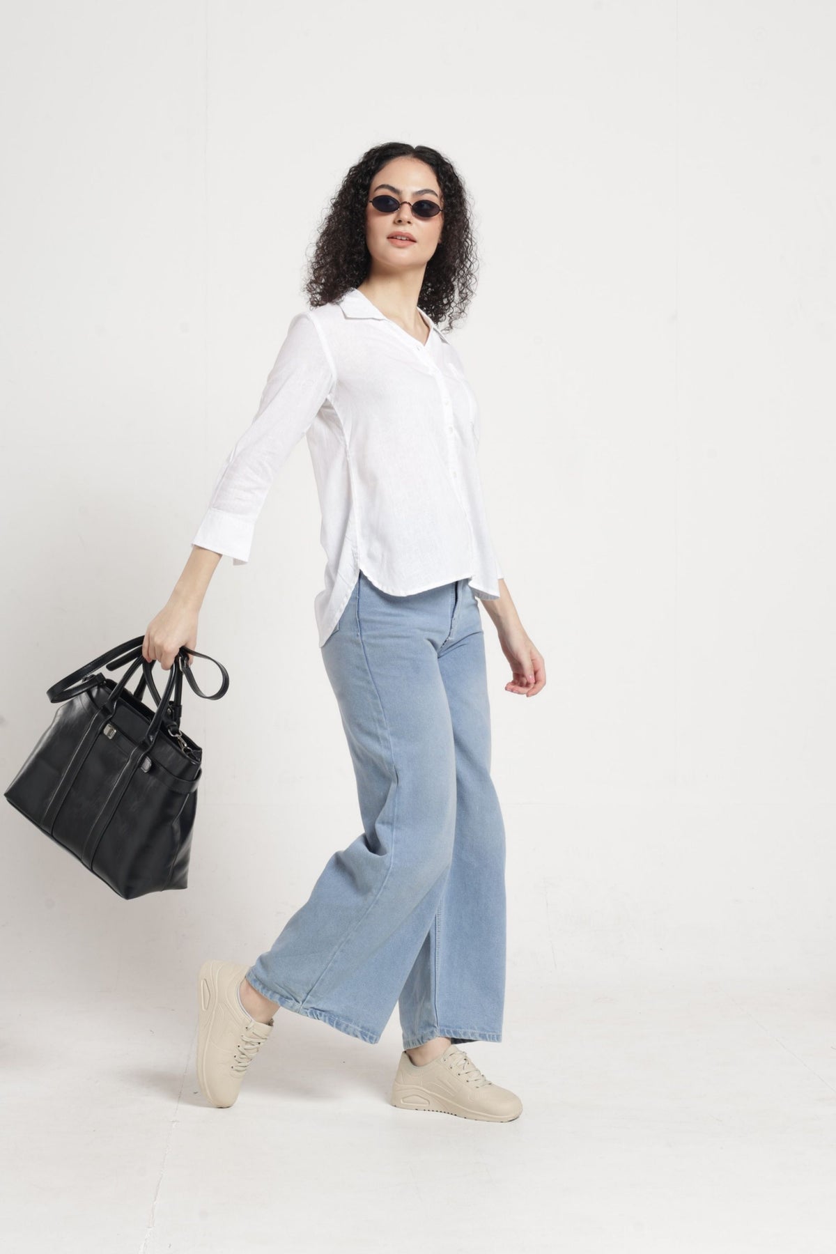 Women Solid Casual Shirt - White