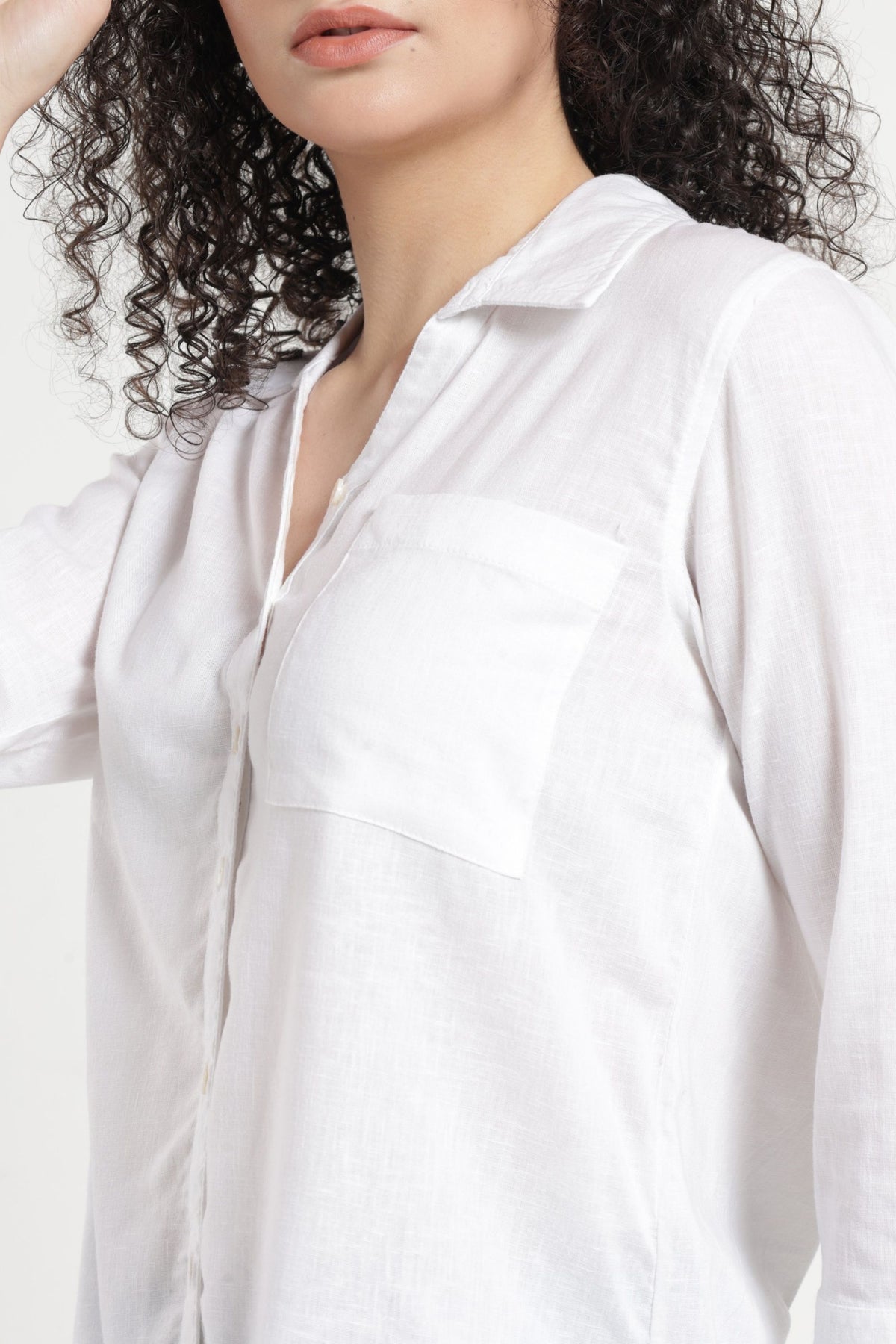 Women Solid Casual Shirt - White