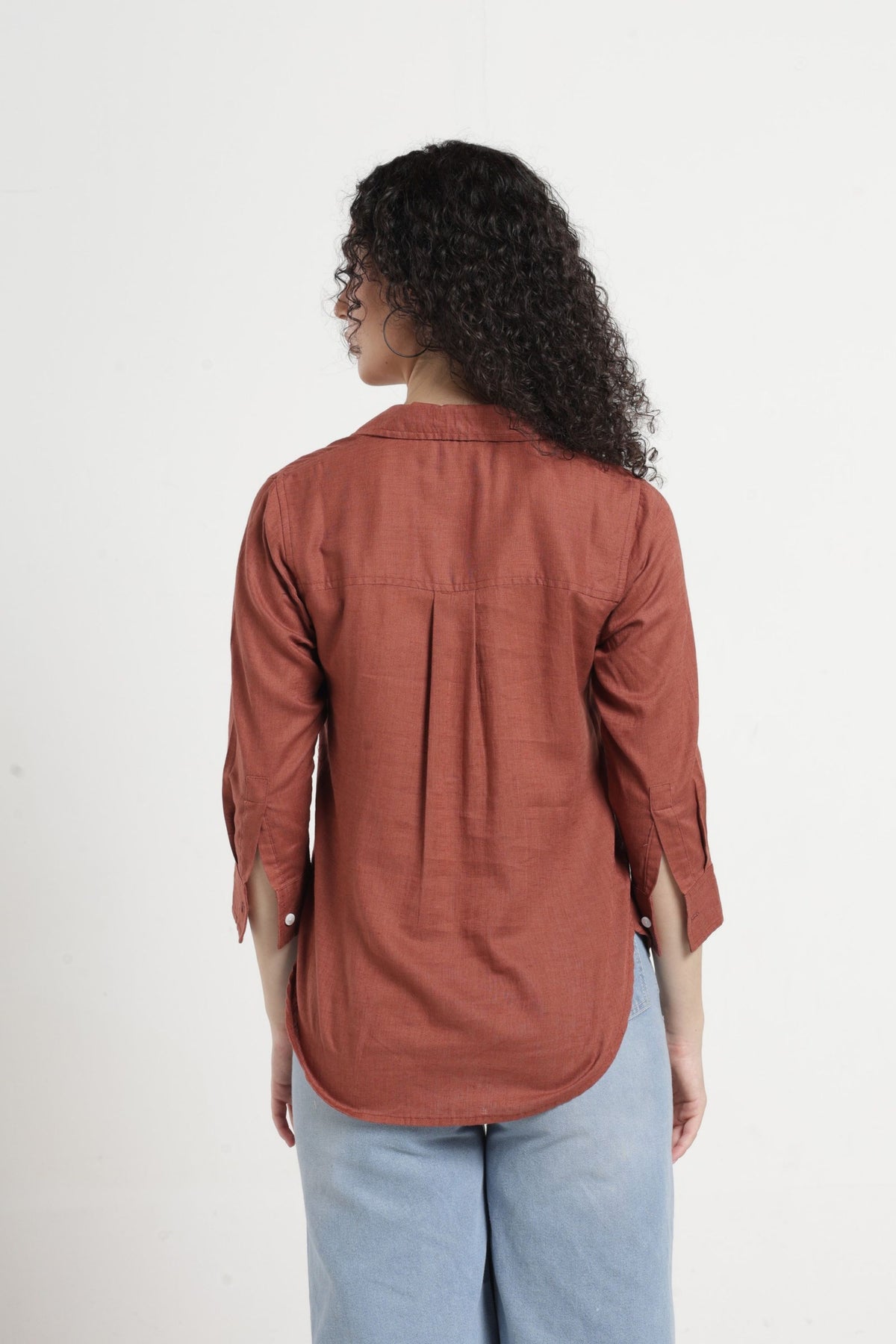 Women Solid Casual Shirt - Onion
