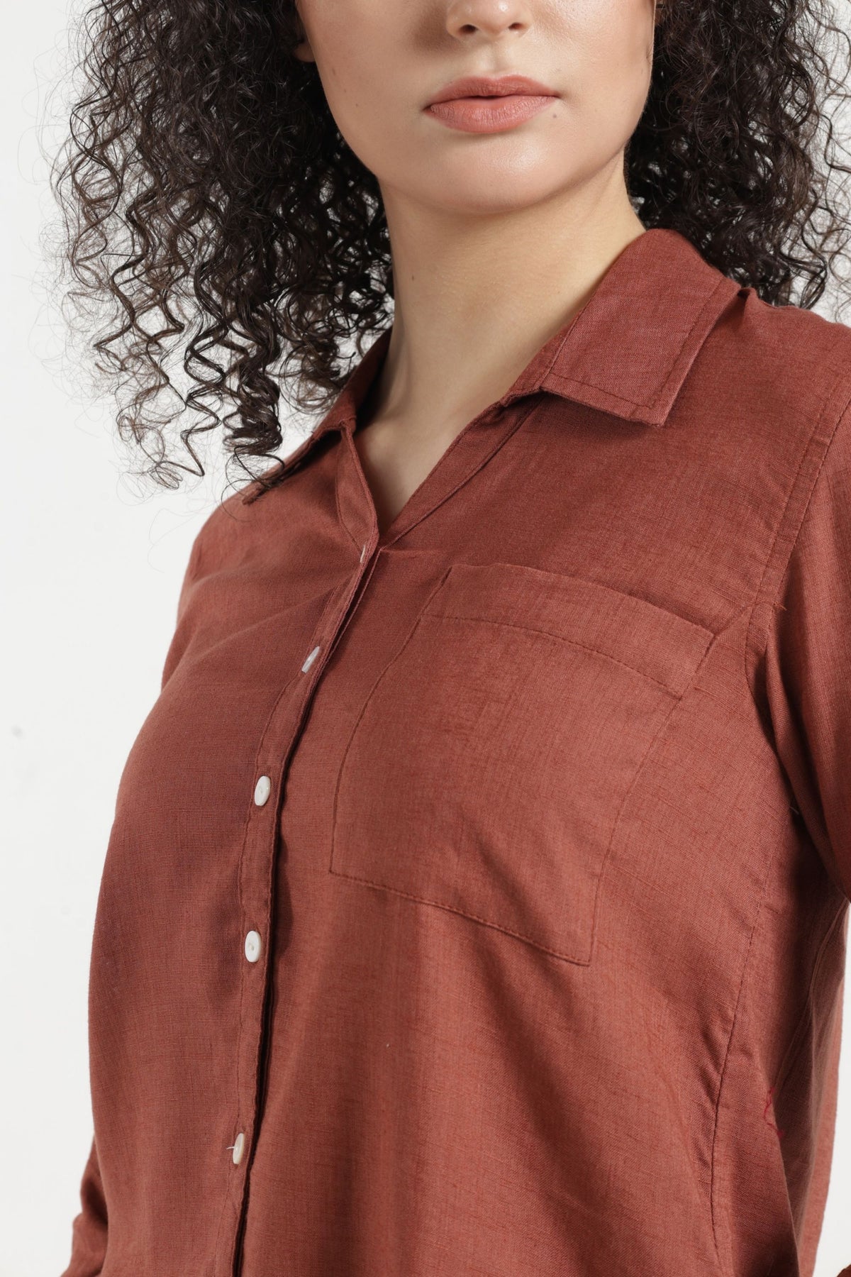 Women Solid Casual Shirt - Onion