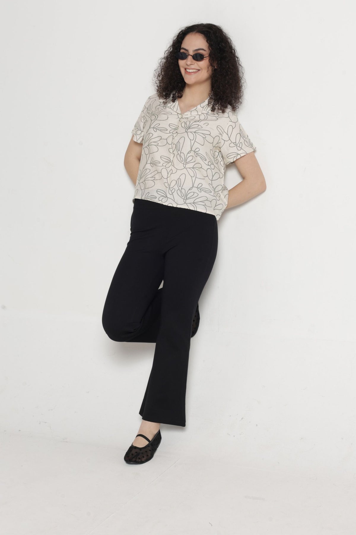 Women Casual Printed Top  - Off white