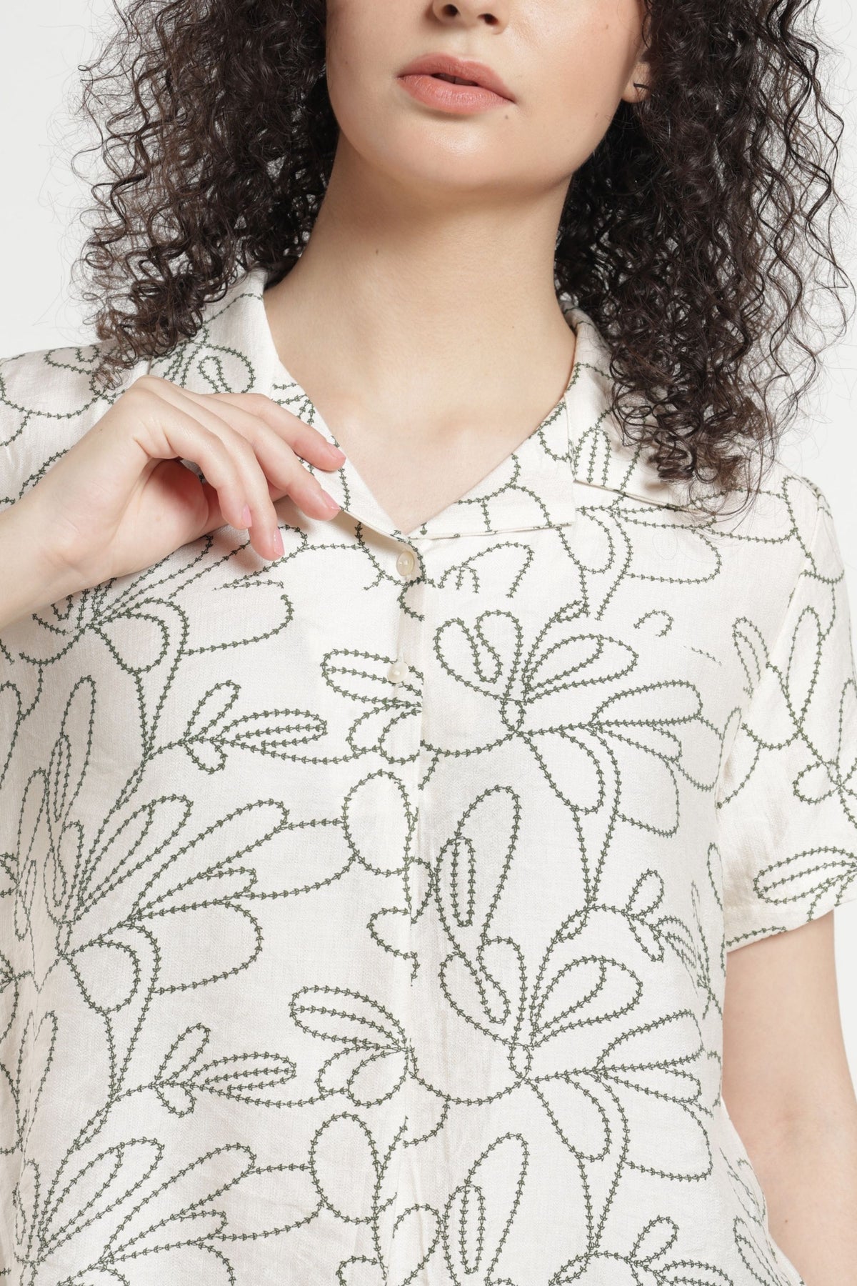 Women Casual Printed Top  - Off white
