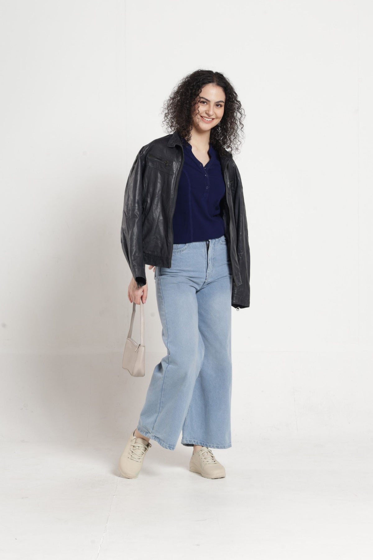 Women Solid Indo-Western Casual Shirt - Dark blue