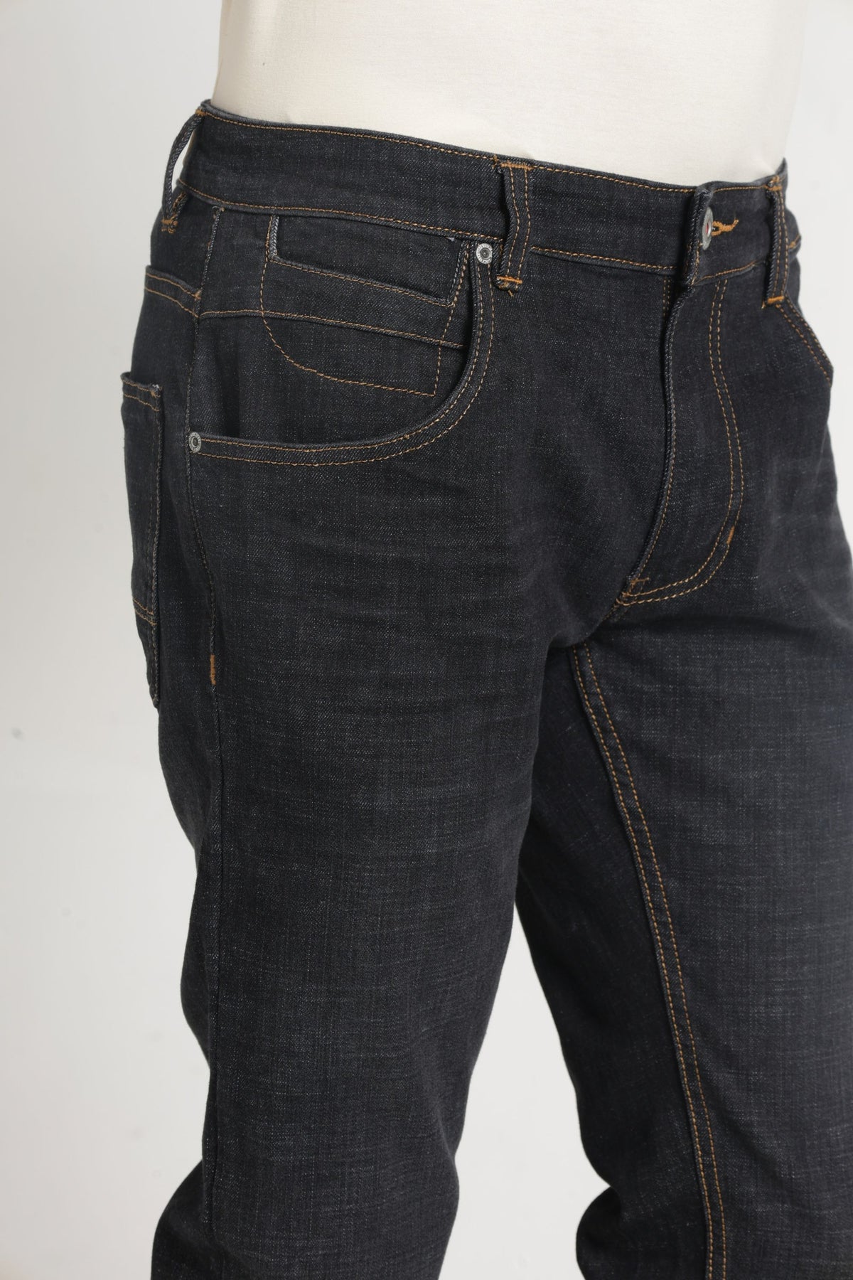 Twill Lycra Slim Fit Denim In Black