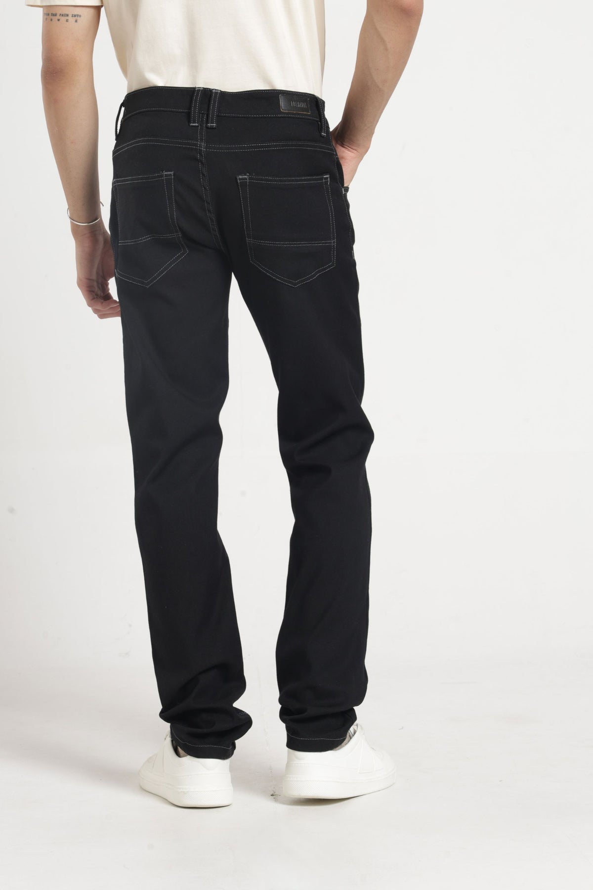 Twill Lycra Slim Fit Denim In Grey