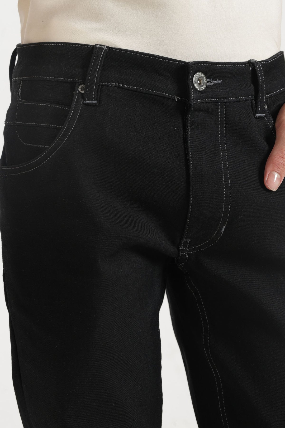 Twill Lycra Slim Fit Denim In Grey