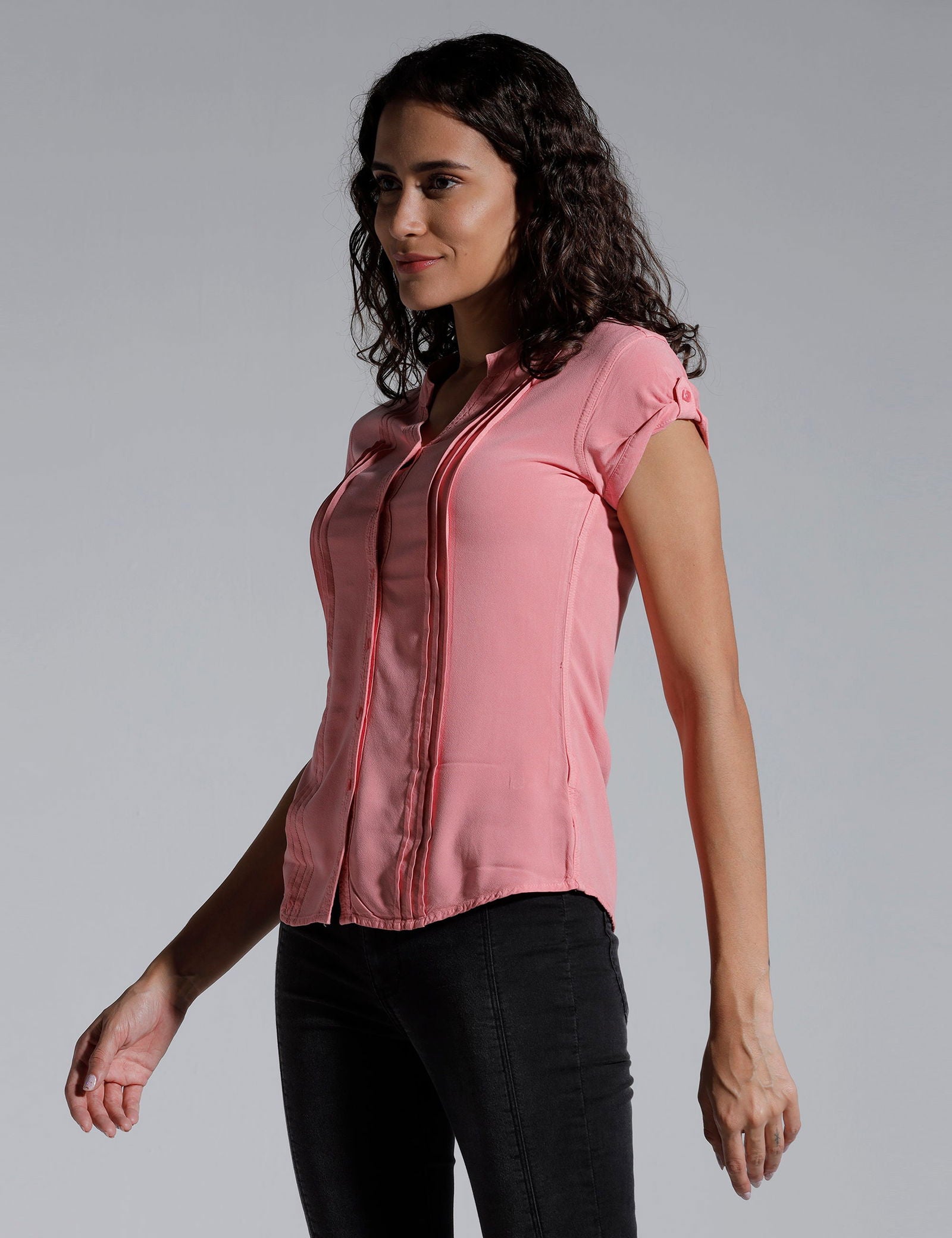 Women Solid Viscose Regular Fit Casual Shirt