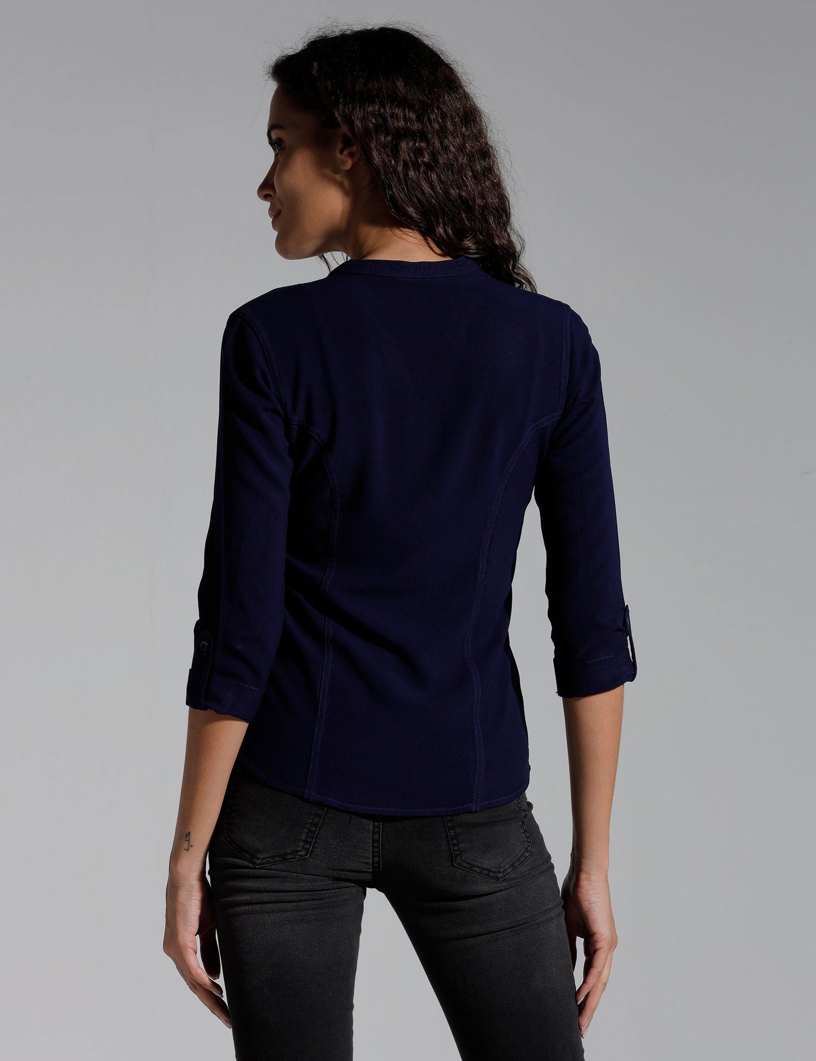 Women Solid Viscose Slim Fit Casual Top