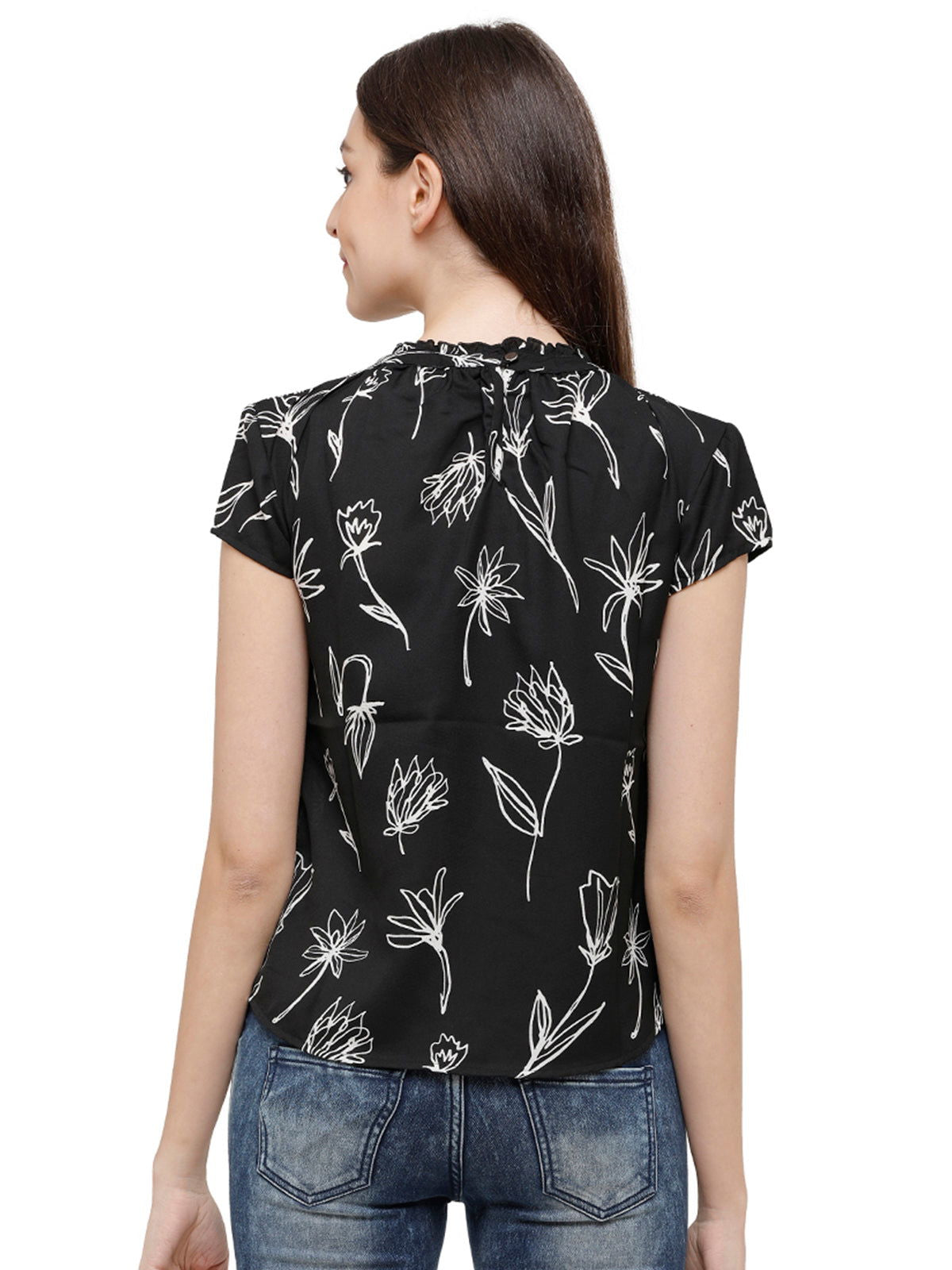 Women Western Printed Floral Top