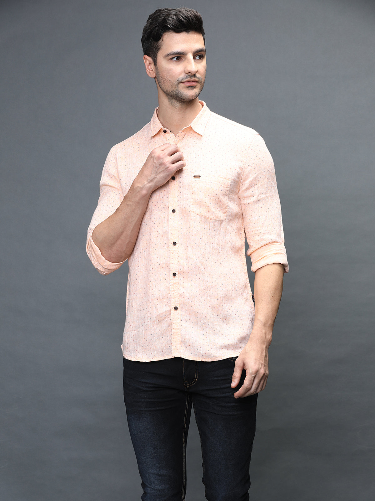 Men Premium Printed Linen Shirt