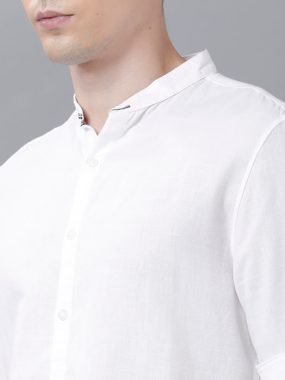 Identiti Men Slim Fit Solid Shirt - White