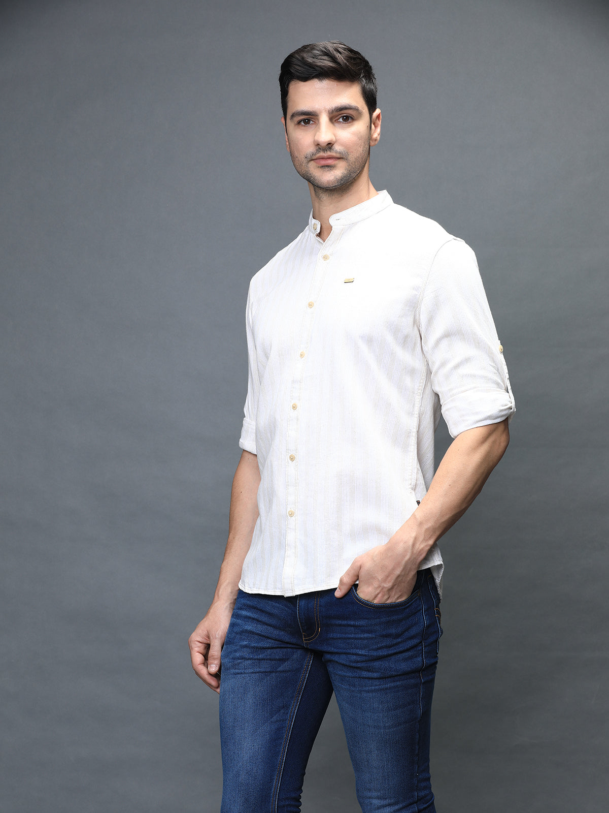 Men Stripe Shirt In Organic Cotton