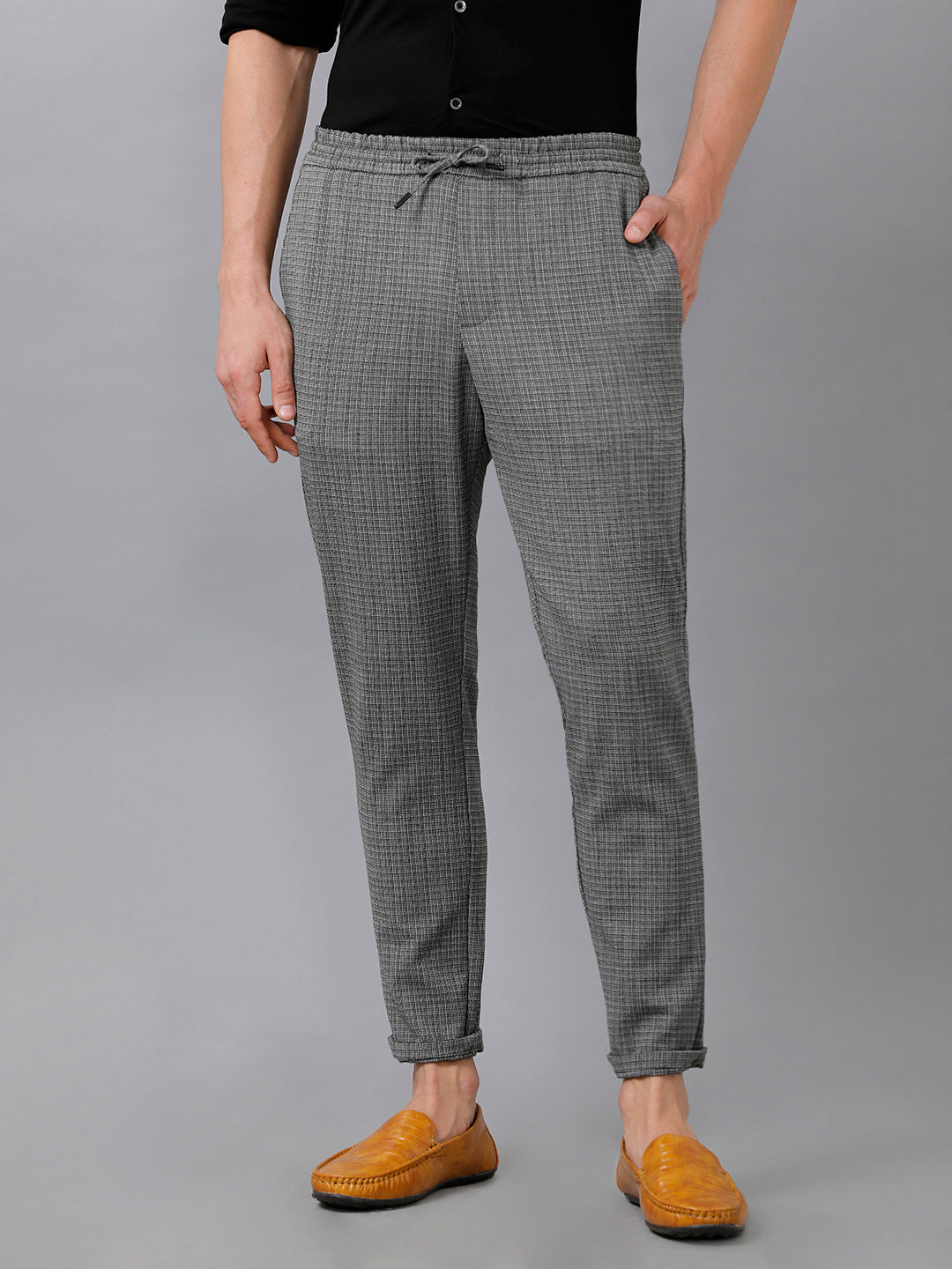 Buy LADIESORA FASHION Men Regular Fit Blue, Grey Trousers (36) Online at  Best Prices in India - JioMart.