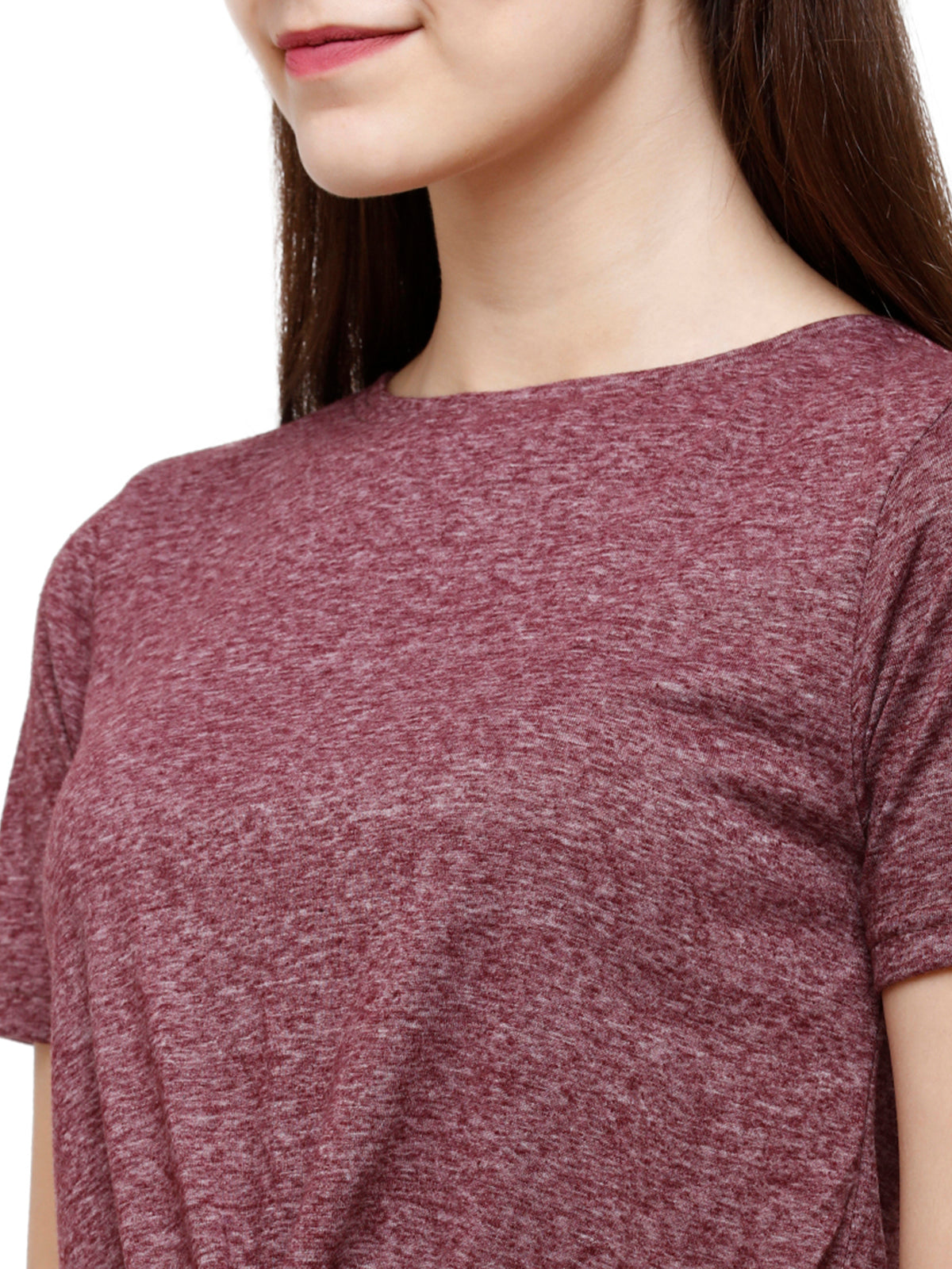 Identiti Women Round Neck Tee with a Front Knot